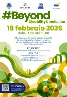 Locandina Webinar #Beyond - Disability&Inclusion Secondo Incontro