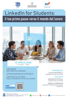 Locandina Webinar LinkedIn For Students